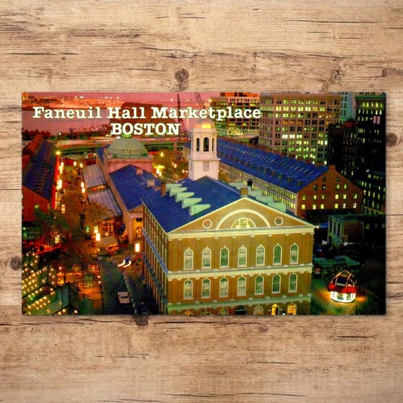 Evening at Faneuil Hall Marketplace Boston Massachusetts Postcard - Picture 3 of 6